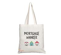 Coralgraph Inc TB1122 Mortgage Wanker Novelty Present Gift Printed Eco-Friendly Stylish Long Handled Tote Shoulder Bag