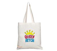 Coralgraph Inc TB1442 Queen Bitch Novelty Present Gift Printed Eco-Friendly Stylish Long Handled Tote Shoulder Bag
