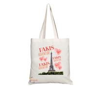 Coralgraph Inc TB1513 Love Paris Eiffel Novelty Present Gift Printed Tourist Tote Shoulder Souvenir Gift Bag