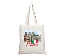 Coralgraph Inc TB1538 Milan Italy - B Novelty Present Gift Printed Eco-Friendly Stylish Long Handled Tote Shoulder Bag