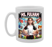 Coralgraph MG6384 Ms Fulham Novelty Gift Printed Tea Coffee Ceramic Mug for Footie Fan Ladies Girls