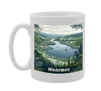 Coralgraph Novelty Gift Printed Coffee Ceramic Mug Featuring Cities and Landmarks in United Kingdom (Windermere)