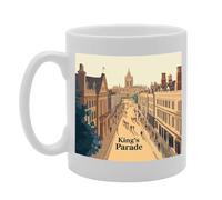 Coralgraph Novelty Gift Printed Coffee Ceramic Mug Featuring Cities and Landmarks in United Kingdom (Cambridge Kings Parade)