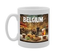 Coralgraph - Novelty Gift Printed Coffee Ceramic Mug Featuring Country Designs (Belgium)