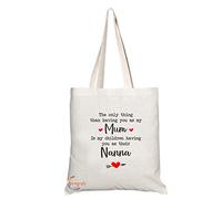 Coralgraph TB734 Only Thing Than Having You As My Mum Is Children Having You As Nana Novelty Present Gift Printed Eco-Friendly Stylish Long Handled Tote Shoulder Bag