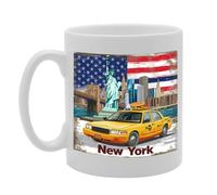 Coralgraph Various New York USA Themed Ceramic Mug - Novelty Gift Coffee Tea Cup with Iconic New York Designs (New York MG6436)