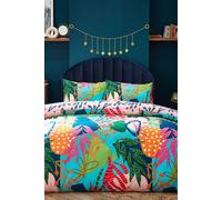 Coralina Tropical Reversible Duvet Cover Set Furn Multi Super King