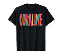 Coraline First Name Colorful Brushstroke Letters Value Graphic T-Shirt