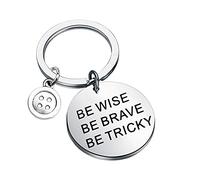 Coraline Inspired Jewelry Horror Movie Jewelry Book Lover Nerd Gift Be Wise Be Brave Be Tricky Keychain (Be Tricky K EU)