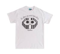 Coraline Men's So Sharp You Wont Feel A Thing T-Shirt in White | Size: Large Coraline White L