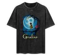 Coraline Movie Mens T-Shirt Black Unisex Top Tee M