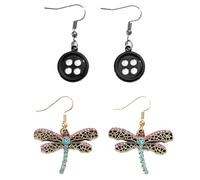 Coralines Button&Dragonfly Earrings Coralines Cosplay Accessories Coralines Button&Dragonfly Gem Jewellery Coralines Film Figure Merch