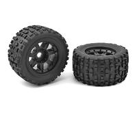 Corally Monster Truck Tires Xl 4s Grabber Glued On Black Rims