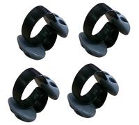 Coralpearl Desk Cable Drop Clips Non-Adhesive, Table Cord Stay Holder Weighted, Small Wire Management Clamp Removable, Silicone Tidy Organizer Keeper for Phone Computer Chargers (4 Black)