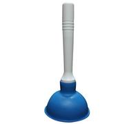 Coralpearl Hand Drain Plunger Small Force Pump Cleaner Plumber Helper Unclogger Tool Short Little Clog Remover for Kitchen Sink, Bathroom Toilet, Shower Tub in 4 Inch Cup 9" Bar Handle (Blue)