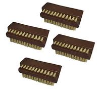 Coralpearl Wooden Nail Brush Cleaner Rosewood Two Sided in Natural 100% Boar Bristle for Cleaning Hand Finger Foot Toe, Fingernail Toenail Scrub Brush for Men Women Kids Manicure Pedicure Care (4)