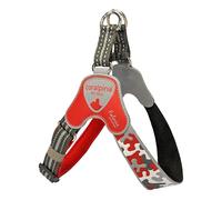Coralpina - Adjustable Camouflage Harness for Dogs with Different Diameter Neck and Chest, Soft and Resistant, Does Not Harm the Hair and Does Not Hinder Movements, Red, Size 1