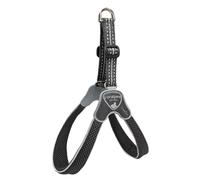 Coralpina - Dog Harness Cinquetorri for Small to Medium Dogs, Soft and Breathable, Does Not Harm the Hair and Does Not Hinder Movements, Colour: Black/Grey, Size 8