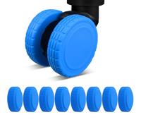 Coraltree 8Pcs Luggage Wheel Covers - Silicone Protectors for 2-2.4" Spinner Wheels, Wear-Resistant & Anti-Noise Travel Accessories, blue, Popular