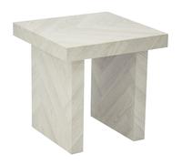 coralville wooden square end table in herringbone light