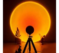 CORATED Sunset Lamp, LED Projector Light with Tripod, 360° Rotatable Romantic Vision Ambient Light, Suitable for Photography, Selfies, Living Room Decoration