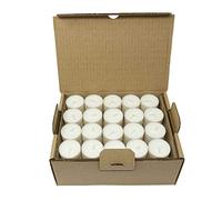 Coraz Home - 80 Pack Compostable Tea Lights - 6-Hour Burn Time - Natural Rapeseed Wax Tealights - Eco-Friendly Unscented Candles - Plastic Free Biodegradable Cup - Non-Toxic & Paraffin Free