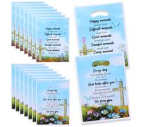 Corbekel 100 PCS Religious Gift Bags with Handles, Floral Christian Candy Goodie Bag, Bible Verse Treat Bag for Women, Church Party Supplies Party Favor Decoration