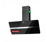 Corbero - Decorative Hood | VICTORIA960B | Black Glass | 90 cm | 165W | 3 Speeds | Touch Control | Flow Rate 594.2 m3/h | Tempered Glass | Aluminium and Carbon Filter | E. Energy A | White