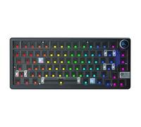 CORBOBO Ki75 Wireless Mechanical Gaming Keyboard Kit, Aluminum Barebones Keyboard Base, 75% Layout Hot Swappable Custom Keyboards RGB Backlit with Knob, Tri-Mode BT5.0/2.4G/USB-C for Windows