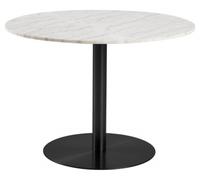 Corby Black and White Marble Effect 2 Seater Round Dining Table