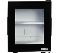 Corby Eton 20L Glass Door Minibar Fridge - Silent Hotel Mini Fridge with Adjustable Shelves & LED Light - Compact Beverage Cooler for Guest Rooms, Offices & Bedrooms - Black