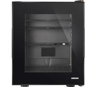 Corby Eton 20L Glass Minibar in Black, Black interior
