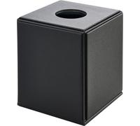 Corby of Windsor Corby Highland Hotel Collection Cube Tissue Box Holder In Black Pu Leather