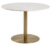 Corby White Marble Effect 4 Seater Round Dining Table