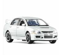 CORCI Die-Cast Metal Vehicles 1:32 Scale For Mitsubishi Lancer Evo Simulation Car Model Dynamic Sound And Light Alloy Toy Vehicle Gift(White)