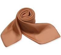 Corciova 27 35 Solid Color Square Silk Like Neck Head Scarf Stain Hair Wrapping, Pale Copper, Large