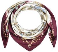 corciova 35" 90cm Women Silk Like Square Hair Scarves Sleeping Wraps Headscarfs Burgundy Anti-Flash White Carriage Spike
