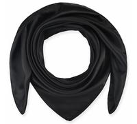 corciova 35 Black Square Headband Silk Women Hair Scarf Head Wrap Satin Hijab Neck Bandana Solid Curly Headband Headscarf