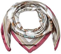 corciova 35" Ladies Satin Square Silk Like Hair Scarves and Wraps Headscarf for Sleeping Khaki Brick Red Sailing Boat