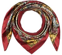 corciova 35 Large Satin Square Silk Like Hair Scarf Wrap Headscarf Red Totem Curly Headband Tie Sleeping at Night Fashion