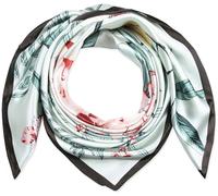 corciova 35" Women Silk Feeling 90 cm Square Hair Neck Sleeping Scarf Dark Lava Magic Mint Squirrel Hydrangea