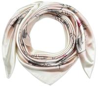 corciova 35" Women Silk Feeling 90 cm Square Hair Sleeping Scarf Seashell Pale Pink Sketch Lotus