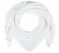 corciova 35 x 35 White Square Silk Like Women Hair Scarf Head Wrap Satin Hijab Bandana Solid Curly Headband Bandana Headscarf