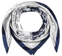 corciova Large Square Satin Silk Like Lightweight Scarf Hair Sleeping Wrap Women Navy Blue White Paisley Headband Headscarf