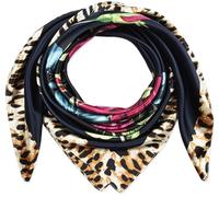 corciova Large Square Satin Silk Like Lightweight Scarf Hair Wrap Women Leopard Oxford Blue Floral Curly Headband Headscarf