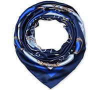 corciova Silk Like 35 x 35 Kerchief Neck Scarf Women Chains Navy Curly Headband Tie Sleeping Night Fashion Bandana Headscarf