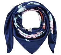 corciova Women's 35' Polyester Silk Feeling Floral Headscarf for Sleeping, C Rose Flower Dark Midnight Blue