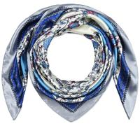 corciova Womens Silk Feeling Head Scarf Headband for Sleeping 35 x 35 Flower Cyan Snow Curly Tie Fashion Bandana Headscarf