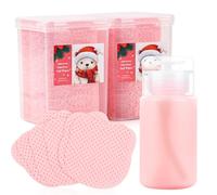 Corconess 400PCS Lint Free Nail Wipes With Dispenser - Gel Nail Polish Remover Wipes With 100% Pure Acetone Dispenser,No Lint Wipe With 1PCS 120ml Acetone Pump Empty Bottle Nail Supplies