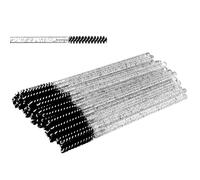 Corconess Skinny Mascara Wands 50pcs Mini Eyelash Brushes Disposable Lash Spoolies Micro Spoolies Eyebrow Brush Spoolies For Eyebrows Eyelash Extension Supplies(Black)